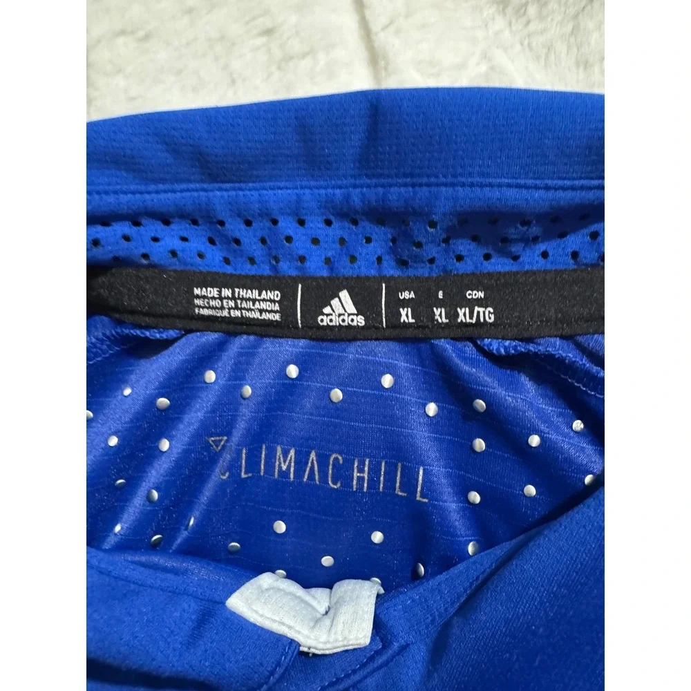 Adidas Climachill Saints Polo Shirt Men's‎ XL Blue Performance Golf Athletic